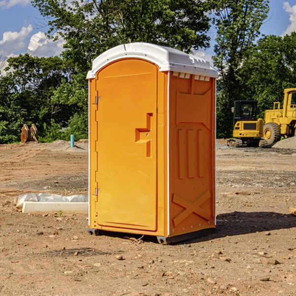 how often are the portable restrooms cleaned and serviced during a rental period in La Plume Pennsylvania